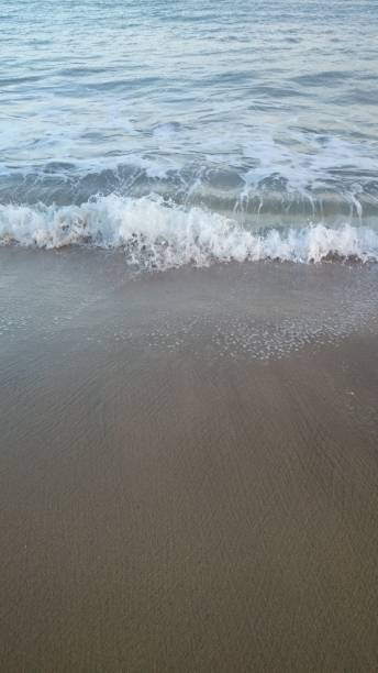 istock Wave of the sea on the sand beach 1219209848