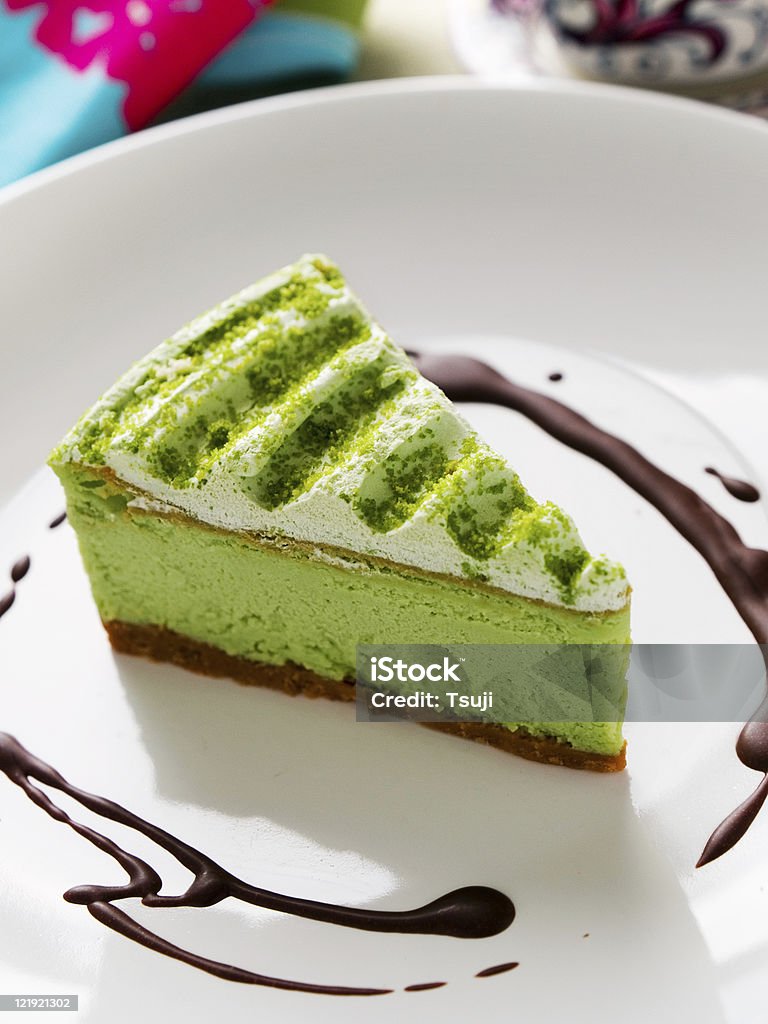 Bolo de Chá Verde - Royalty-free Bolo - Sobremesa Foto de stock