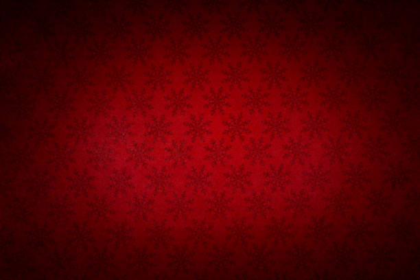 istock Red Christmas background with snowflakes.Texture or background 1219215705