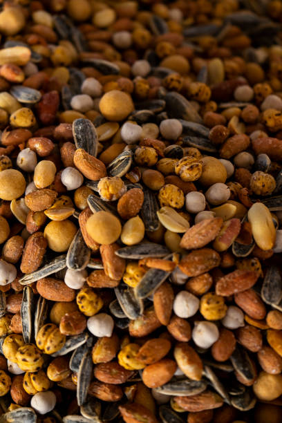 istock Delicious and healthy beige nuts 1219222968