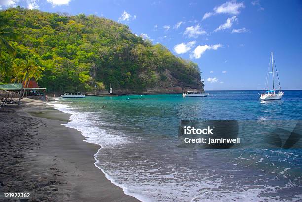 Black Sand Strand Anse Chastanet Soufriere St Lucia Stockfoto und mehr Bilder von Alles hinter sich lassen