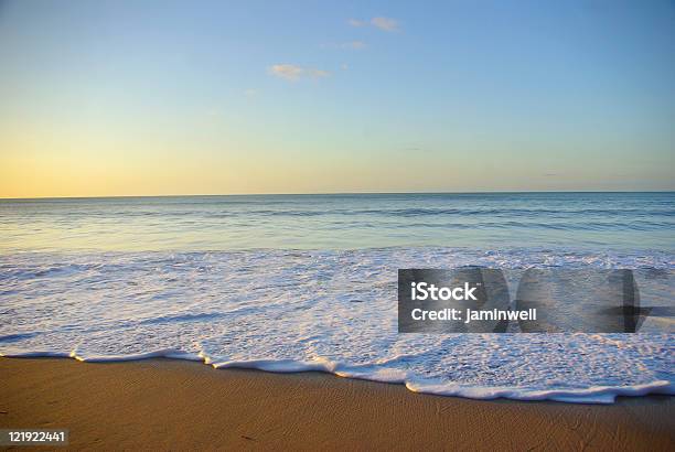 Amazing Tropical Caribbean Sunset Seascape With Foam And Horizon Stock Photo - Download Image Now