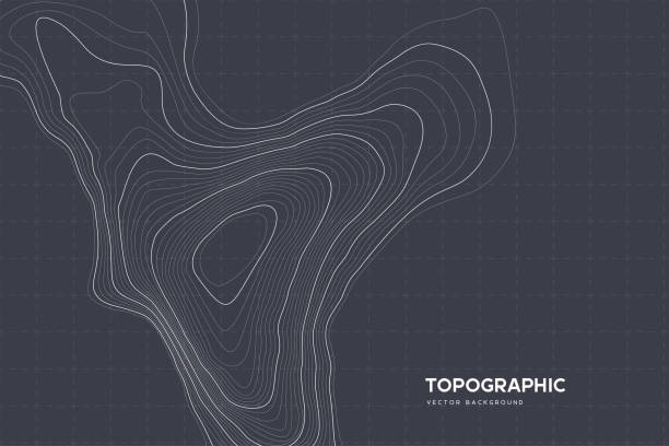 latar belakang peta topografi dengan ruang salin. - panorama komposisi ilustrasi stok