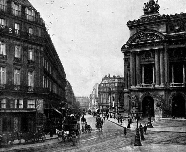 istock Rue Auber in Paris, France - 19th Century 1219224920