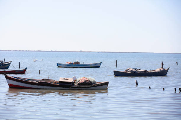 istock Fishing boats on the sea 1219226294