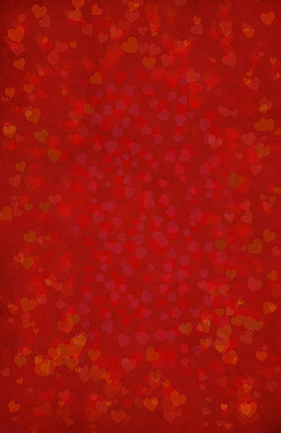 istock Heart shapes on red background 121922645