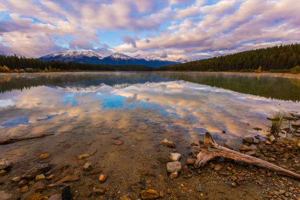 istock The sunrise over a cold lake 1219232516
