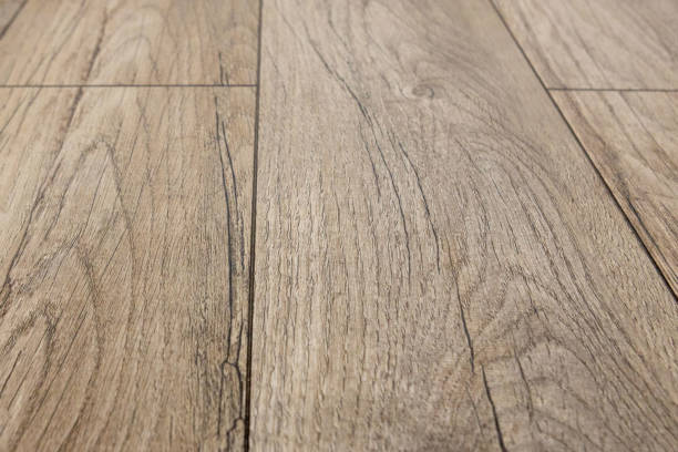 istock Seamless Oak laminate parquet floor texture background 1219236084