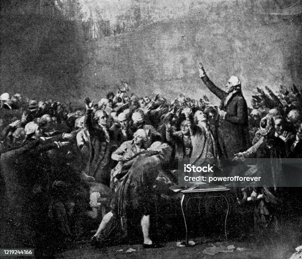The Tennis Court Oath By Auguste Couder 19th Century Stock Illustration -  Download Image Now - iStock