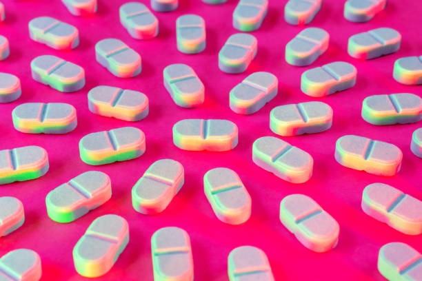 searching for the virus cure medical pills in pattern on vibrant background