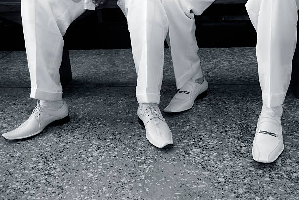 Wedding Groom With Best Man In White 