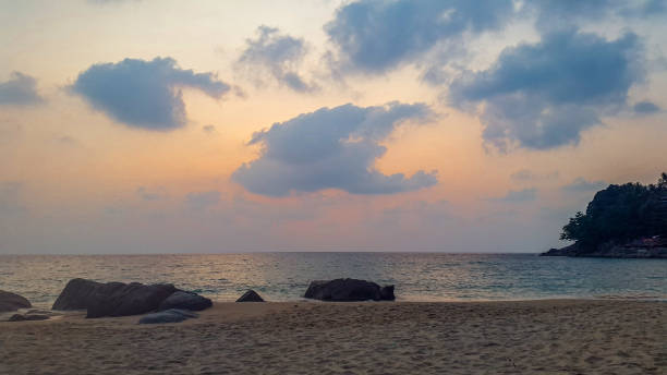 istock Sunset at Laem Singh beach in Phuket, Thailand 1219250567