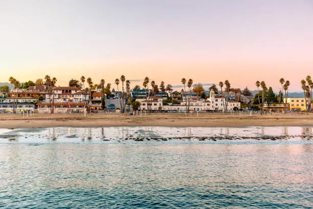 Evening in Santa Cruz, California, one of the favorite tourist spots in Search Northern California.