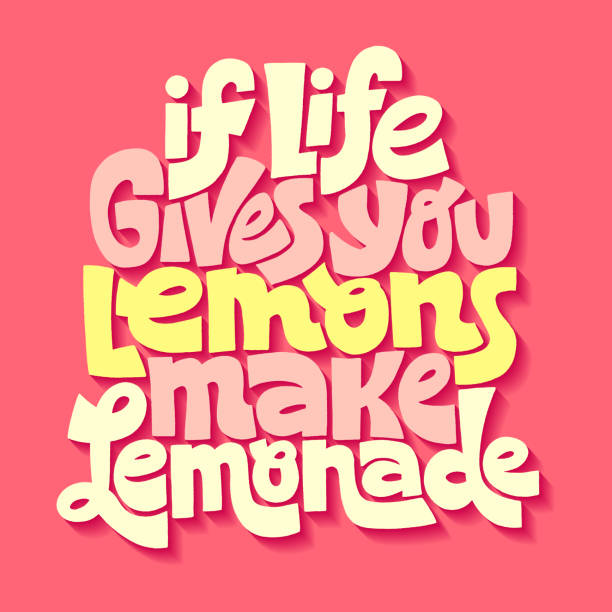 bildbanksillustrationer, clip art samt tecknat material och ikoner med om livet ger dig citroner göra en lemonad - 3d utskrift
