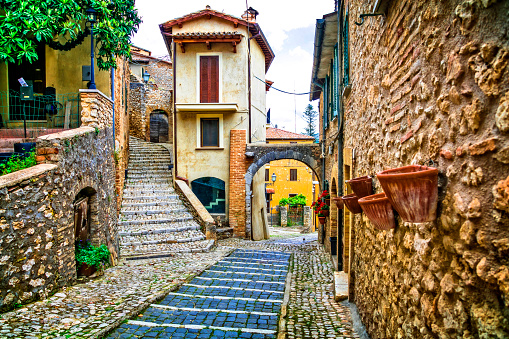 simple beauty of old medieval traditional villages of Italy