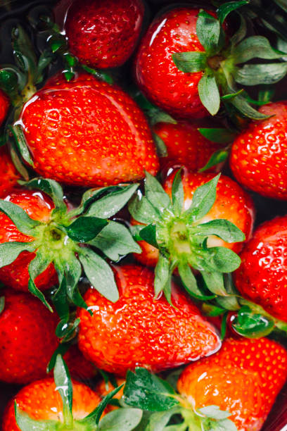 Fresh strawberries stock photo