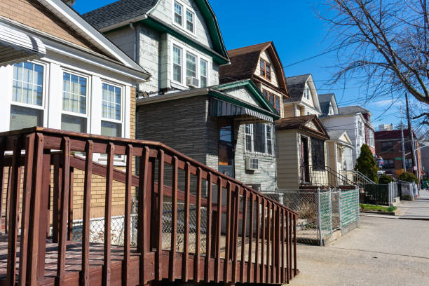istock Row of Old Homes in Elmhurst Queens 1219257572
