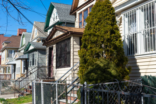 istock Row of Old Homes in Elmhurst Queens 1219257573