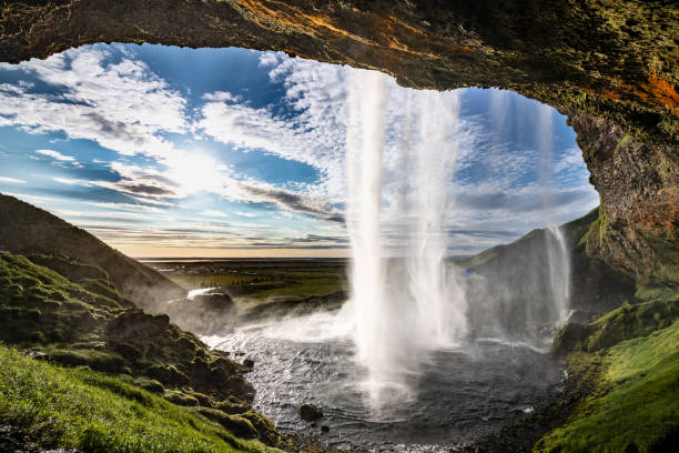 istock The Seljalandsfoss waterfall in south Iceland during a sunset 1219261263