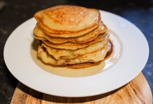 istock Fresh homemade classic pancakes with maple syrup. 1219261999