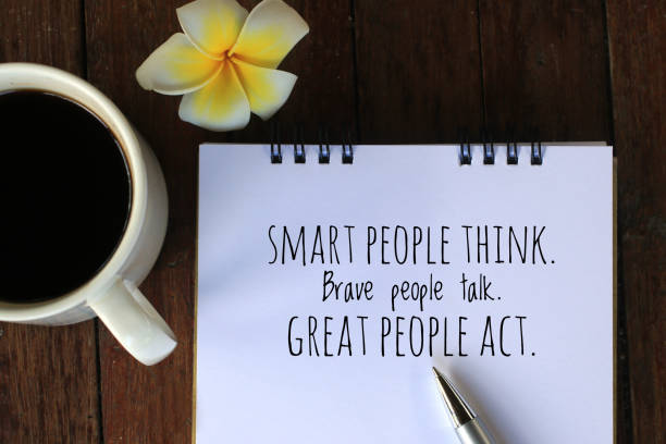 istock Smart people think. Brave people talk. Great people act. 1219263390