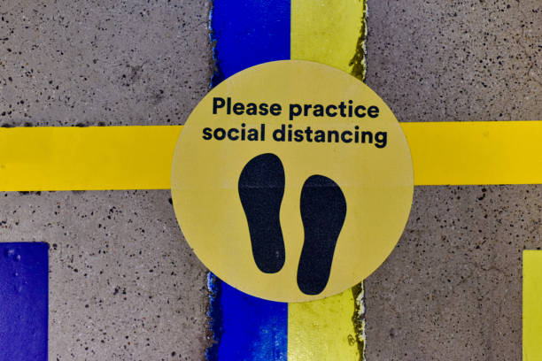 Social Distancing Sign - Line Marker