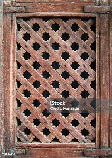 Architectural Carved Wooden Ornamental Window Stock Photo - Download Image Now - Antique, Arabic Style, Art