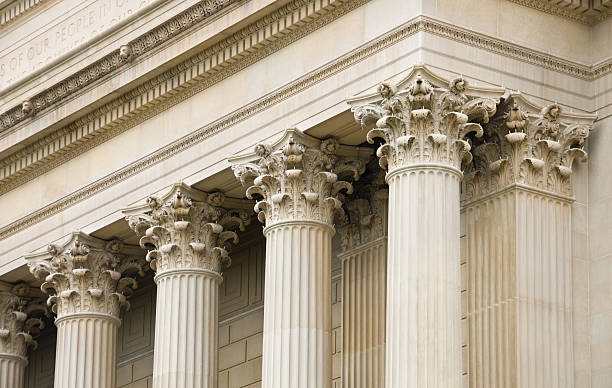 archivi nazionali, washington dc - column corinthian government building federal building foto e immagini stock