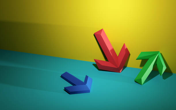 istock Arrows symbol on color background 1219273095