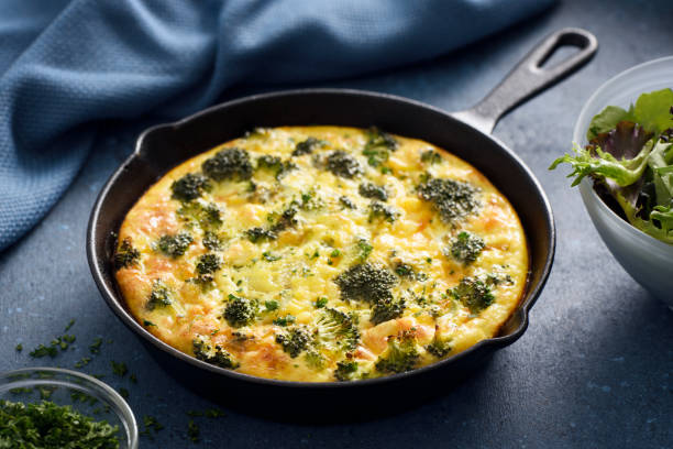 istock Omelet with broccoli and cheddar cheese 1219273842