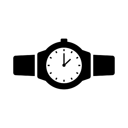 Wrist watch icon solid style