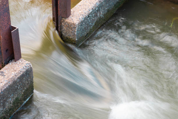 istock The water flows through the floodgates 1219285960