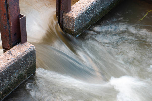 istock The water flows through the floodgates 1219285964