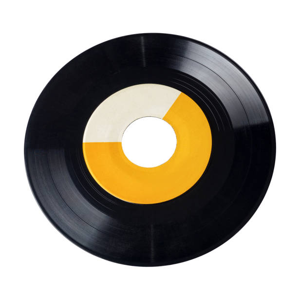 istock Wide-hole vinyl record isolated on white background 1219290036
