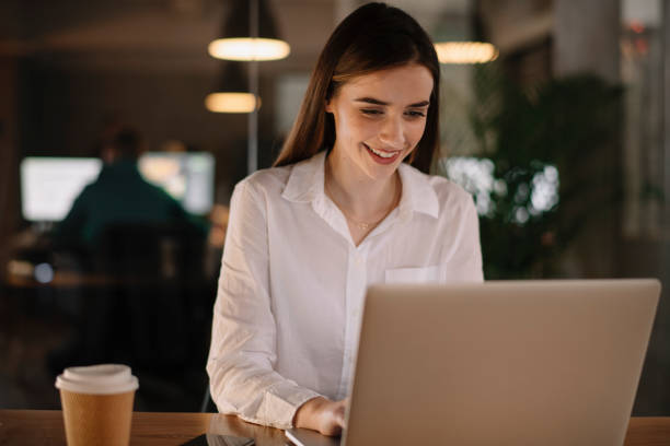 istock Buisnesswoman working on lap top. 1219291908