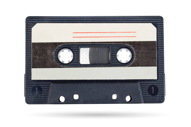 istock Old audio tape compact cassette isolated on white 1219292904