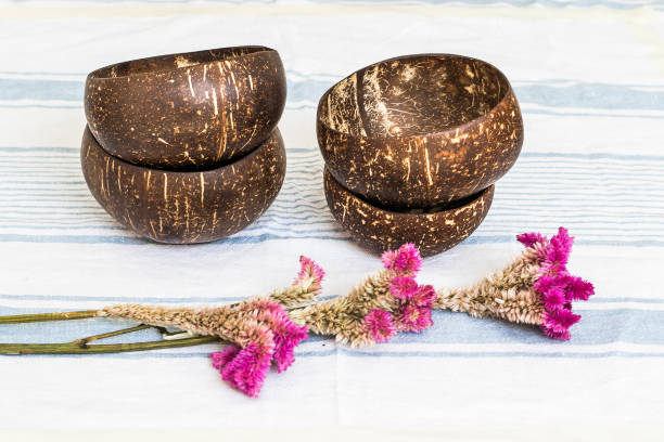 istock COCONUT BOWL, LINEN TABLE CLOTHS AND DECORATION 1219297952
