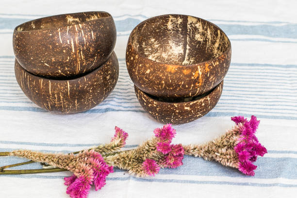 istock COCONUT BOWL, LINEN TABLE CLOTHS AND DECORATION 1219297974