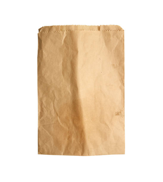 istock recycle brown paper bag isolated on white background 1219300578