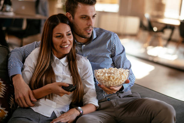 istock Couple having fun at home 1219302475