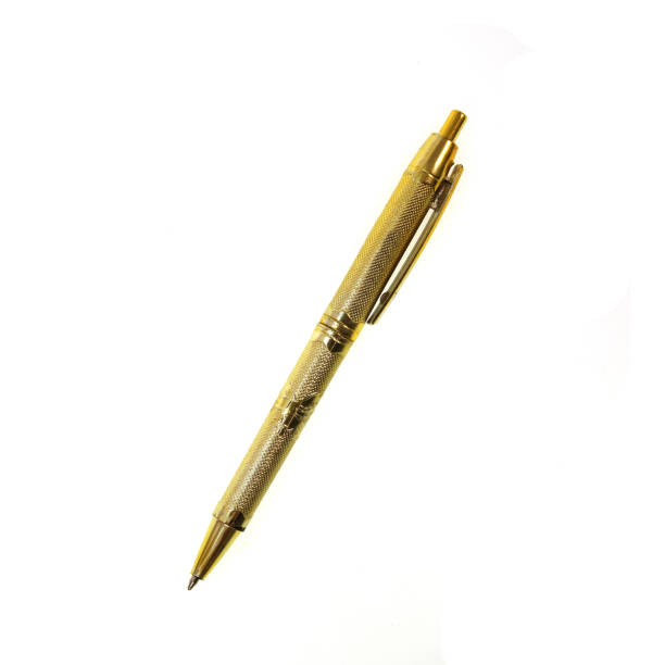 istock gold pen isolated on white background 1219309559