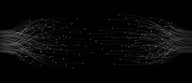 abstract  lines with dots over dark background. connecting or big data concept abstract  lines with dots over dark background. connecting or big data concept node data stock illustrations