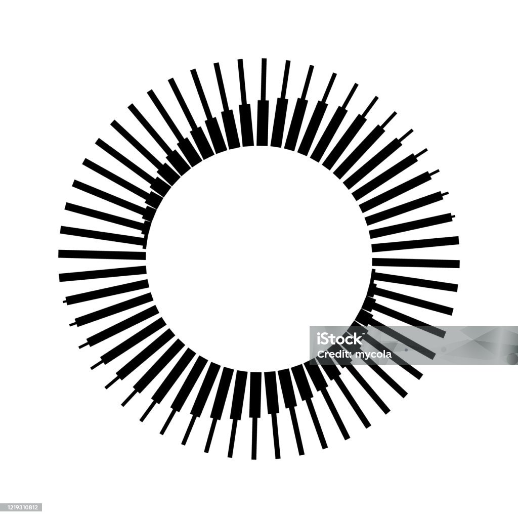 halftone circle with transition lines Change stock vector