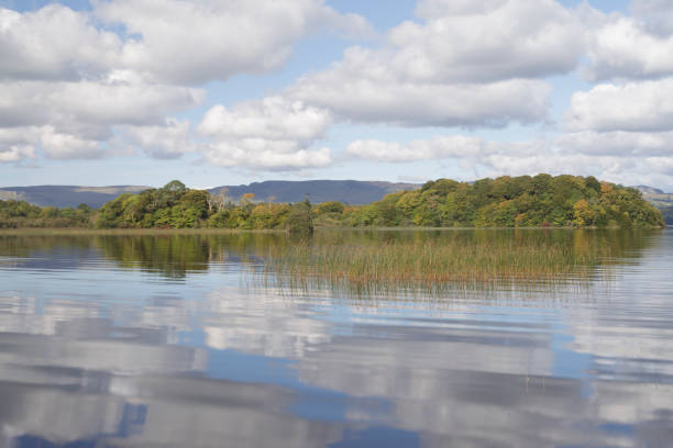 Panoramic landscape at Wicklow mountains nationalpark, Ireland. Mountain lake at wicklow mountains nationalpark, Ireland.