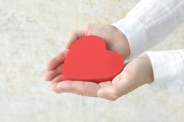 istock Heart object covered by female hands 1219312960