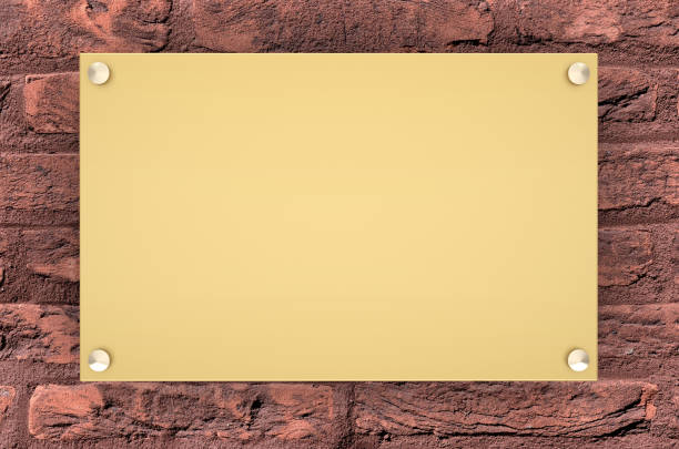 istock metal plate blank wall sign signboard template 1219323441