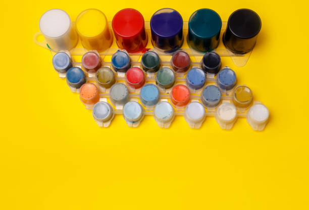istock Multi-colored paints for drawing pictures. Finger paints. Art school 1219333408