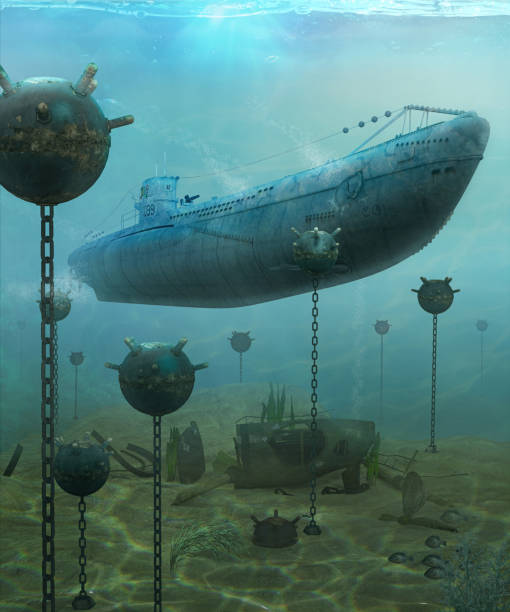 istock German U-Boat in an Underwater Minefield 1219335284