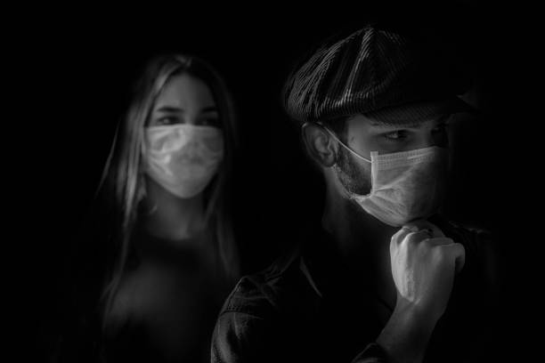 istock Viral infection concept. Floating virus 1219335791
