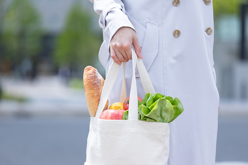 Eco bags for foods bought at supermarkets